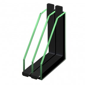 Izolační bezpečnostní trojsklo s TPS rámečkem, Ug= 0,7 (celková síla izolačního trojskla 40,8mm – 45,6mm)